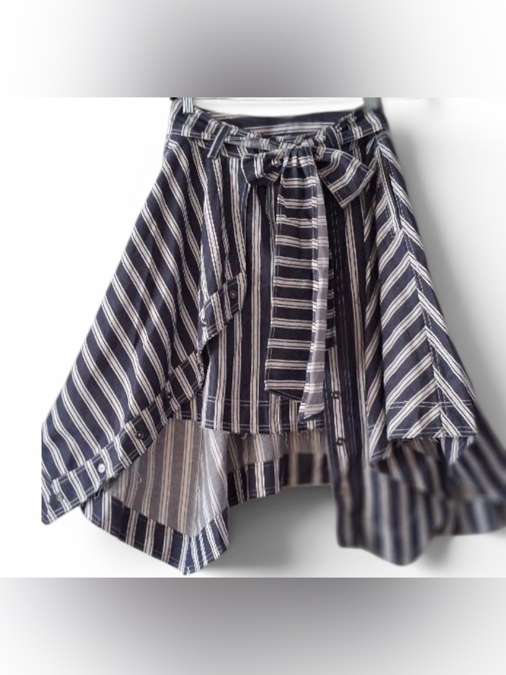 ANTHROPOLOGIE PILCRO ASYMMETRICAL RAW-EDGE TIE WASIT SKIRT 6 NWT
